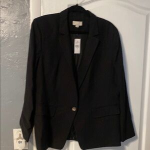 Black Women's Blazer Linen Blend